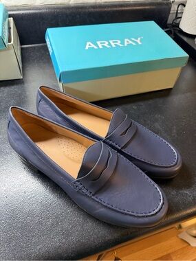 Array Navy Penny Loafers
